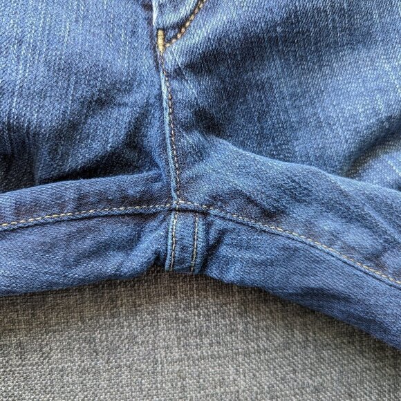 Goldsign Misfit Straight Leg Stretch Blue Jeans - Picture 6 of 14